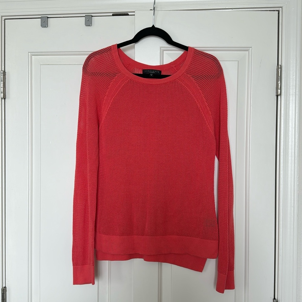 Coral colored knitted sweater from Sanctuary